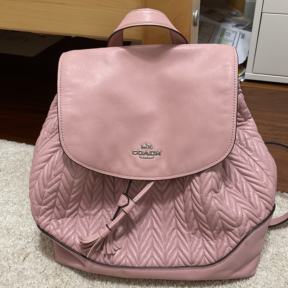 Pink Elle Coach backpack - Picture 3 of 6